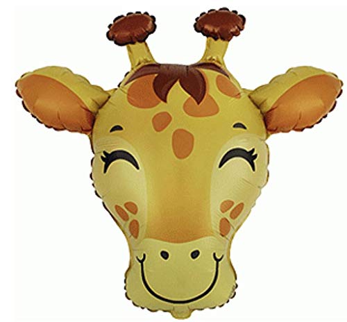 Ballonheld Folienballon Giraffe ca. 65x80cm heliumgeeignet lange Schwebezeit Kinderballons von Ballonheld