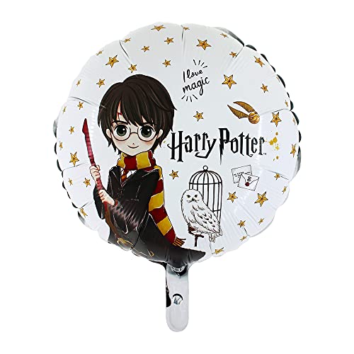 Ballonheld Folienballon Harry Potter rund ca. 45cm heliumgeeignet lange Schwebezeit Kinderballons von Ballonheld
