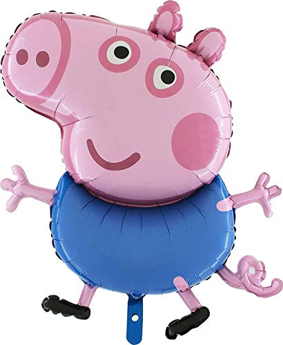 Ballonheld großer Folienballon George Pig Wutz Supershape XL 90cm heliumgeeignet Lange Schwebezeit Kinderballon von Ballonheld