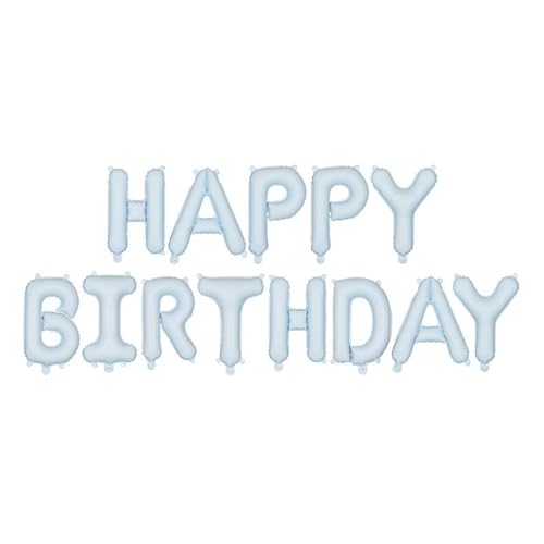 Ballonim® Happy Birthday in hellblau 340 cm x 35 cm Folienballon Party DekorationGeburtstag von Ballonim
