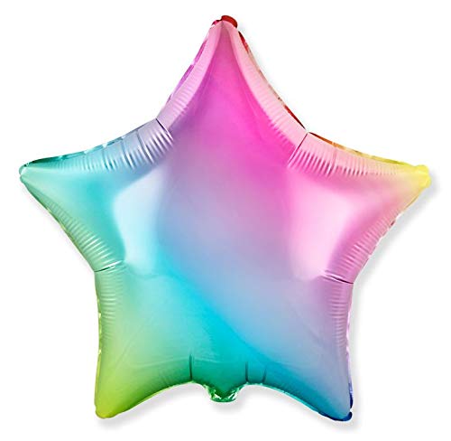 Ballonim® Stern Regenbogen ca. 46 cm Luftballons Folienballon Party DekorationGeburtstag von Ballonim