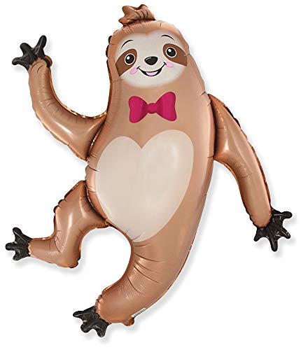 Ballonim Luftballon Faultier - XXL Riesenballon ca. 89 cm - Dekoration zum Geburtstag - Folienballon Happy Birthday Deko Partydekoration Sloth Ballonim Luftballon Faultier - XXL Riesenballon ca. 89 cm - Dekoration zum Geburtstag - Folienballon Happy Birthday Deko Partydekoration Sloth von Ballonim