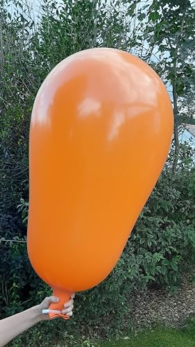 Ballonpoint-Riesenkeulenballon RS130, Standard, unbedruckt ohne Zubehör (ORANGE-108) von Ballonpoint