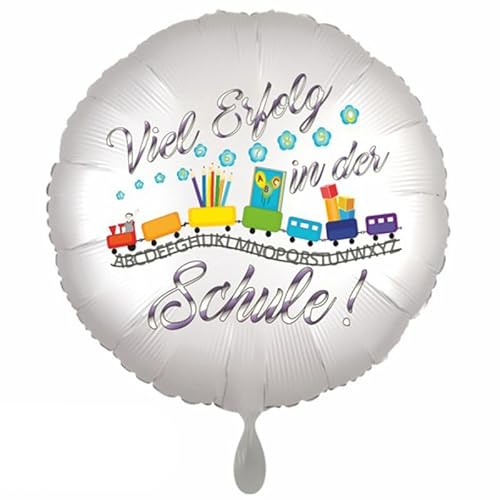 Viel Erfolg in der Schule! Folienballon Rund, 45cm ohne Helium. von Ballonsupermarkt Kreation