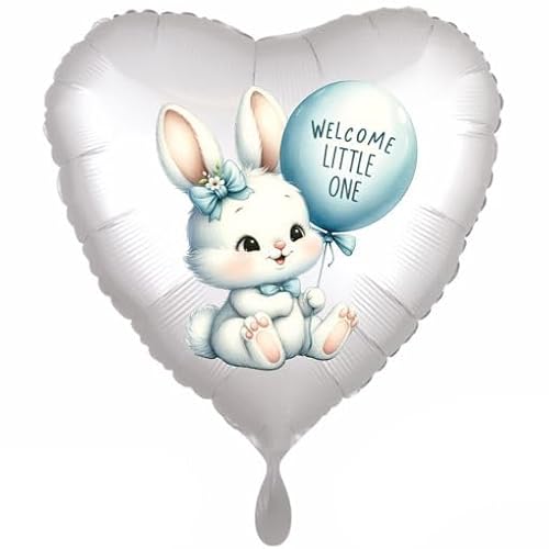 "Welcome Little One" Riesiger Folienballon Herz, 70cm ohne Helium. von Ballonsupermarkt Kreation