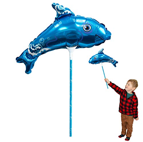 Ballooniacs - Delfin luftgefüllt Tierballon von Deluxebase. Eine farbenfrohe und wiederverwendbare aufblasbare Geburtstagsfeier Dekoration für Kinder von Ballooniacs