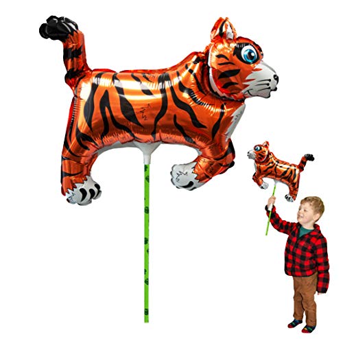 Ballooniacs - Tiger luftgefüllt Tierballon von Deluxebase. Eine farbenfrohe und wiederverwendbare aufblasbare Geburtstagsfeier Dekoration für Kinder von Ballooniacs