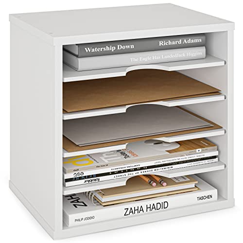 Ballucci Aktenordner Papiersortierer, 5 Etagen, verstellbare Regale, Büro-Schreibtisch-Organizer, 34 x 24 x 30 cm, weiß Ballucci Aktenordner Papiersortierer, 5 Etagen, verstellbare Regale, Büro-Schreibtisch-Organizer, 34 x 24 x 30 cm, weiß von Ballucci