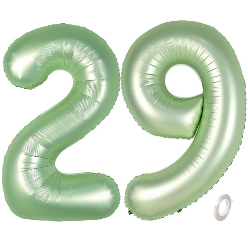 Balorise Riesige Aluminium-Luftballon, Grün, Zahl 29/92, aufblasbar, Helium, große Zahl 0-9, 10-100 (101 cm), Dekoration für Geburtstagsfeier und Hochzeit von Balorise