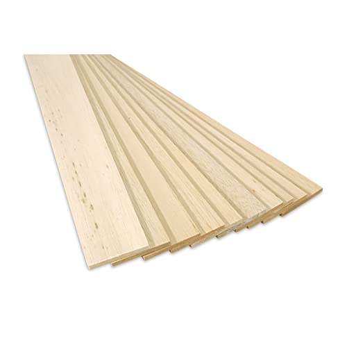 Balsaholz, 0,6 x 7,6 x 91,4 cm (5) – Menge ist in Klammern im Titel angegeben von Balsa Wood Shop