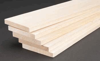 Balsaholz, 1,27 x 10,2 x 91,4 cm (2) – Menge ist in Klammern im Titel angegeben von Balsa Wood Shop