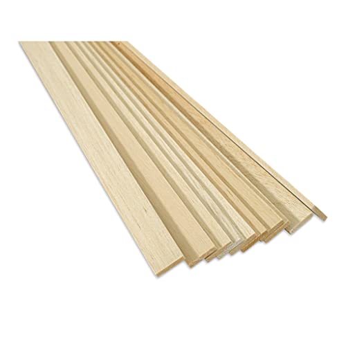 Balsaholz, 1,9 x 2,5 x 91,4 cm (5) – Menge ist in Klammern im Titel angegeben von Balsa Wood Shop