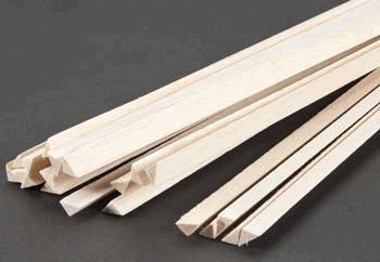 Balsaholz, dreieckig, 0,95 x 0,95 x 91,4 cm, 5 Stück, BWS1923 – Menge ist in Klammern im Titel aufgeführt von Balsa Wood Shop