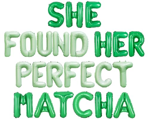 Balterever She Found Her Perfect Match Bachelorette Dekorationen Matcha She Found Her Perfect Banner Match Made In Heaven Bachelorette Dekorationen für Brautparty Hochzeit Party Supplies von Balterever