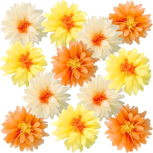 12 Stück Gänseblümchen Seidenpapier Pom Poms Party Dekorationen Orange Gelb Seidenblumen Party Dekor Papier Blumen Dekorationen für Wand Hintergrund Garten Hochzeit Frühling Dekor 12 Stück Gänseblümchen Seidenpapier Pom Poms Party Dekorationen Orange Gelb Seidenblumen Party Dekor Papier Blumen Dekorationen für Wand Hintergrund Garten Hochzeit Frühling Dekor von Balun Admhail