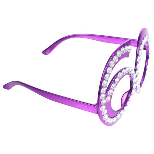 Baluue 1 Stück Brille zum 60. Geburtstag mit Strasssteinen, Neuartige Kostüm-sonnenbrille, Neuartige Brillen, Geburtstagsparty-feier-dekoration von Baluue