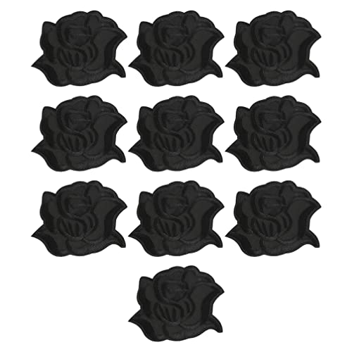 Baluue 10pcs Black Iron on Rose Flower Patches for Clothes Fabric Repair, Different Size Pack Embroidered Sew on Flower Applique Patches for Jacket Jeans Sweater Hats Baluue 10pcs Black Iron on Rose Flower Patches for Clothes Fabric Repair, Different Size Pack Embroidered Sew on Flower Applique Patches for Jacket Jeans Sweater Hats von Baluue