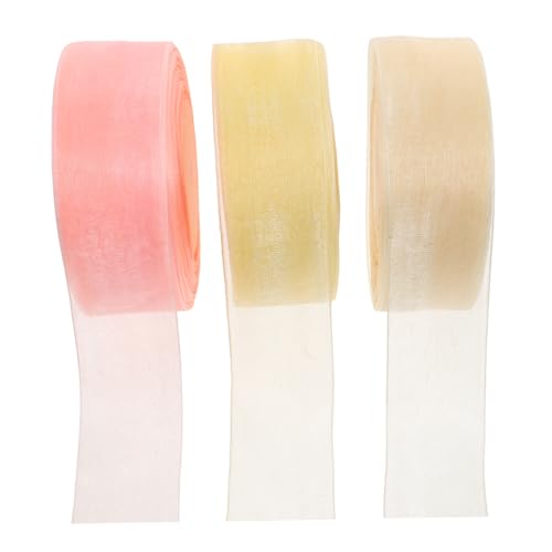 Baluue 3 Rollen Transparentes Chiffonband Yards Organza Geschenkbänder für Diy Projekte Hochzeitsdekoration Feiertagsfeier Blumenarrangements und Bogenherstellung Baluue 3 Rollen Transparentes Chiffonband Yards Organza Geschenkbänder für Diy Projekte Hochzeitsdekoration Feiertagsfeier Blumenarrangements und Bogenherstellung von Baluue