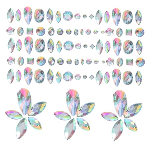 Baluue 300 Stück Acryl Flatback Strasssteine für Nageldesign DIY Nagelkunst Schmucksteine Basteln Nageldekorationen Vielseitig Einsetzbar für Handwerk und Beauty von Baluue