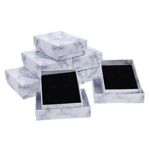 Baluue 8 Stück Teiliges Schmuckaufbewahrungsset aus Hochwertigem Papier mit Marmoroptik Stabile Ring Halskettenboxen Geschenkverpackung für Ringe Uhren Armbänder und Anhänger Baluue 8 Stück Teiliges Schmuckaufbewahrungsset aus Hochwertigem Papier mit Marmoroptik Stabile Ring Halskettenboxen Geschenkverpackung für Ringe Uhren Armbänder und Anhänger von Baluue