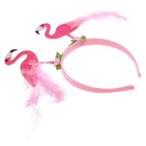 Baluue Flamingo Haarreif Damen und Herren Tropischer Kopfschmuck Party Zubehör für Karneval Mottoparty und Sommerfest Leicht und Langlebig Einheitsgröße für Hawaiianische Feiern von Baluue