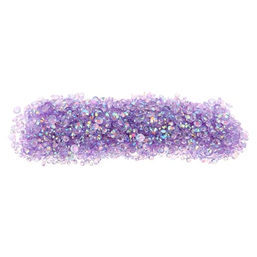 Baluue Jelly Resin Rhinestones Flatback Nail Charms Mix Lichtlila DIY Nail Art Schmuck Basteln Scrapbooking Handyzubehör von Baluue