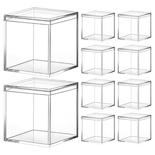 Baluue 14stücke Acrylbox Mit Deckel Teiliges Transparente Aufbewahrungsbox Für Süßigkeiten Schmuck Und Mehr Für Feiern Und Anlässe von Baluue
