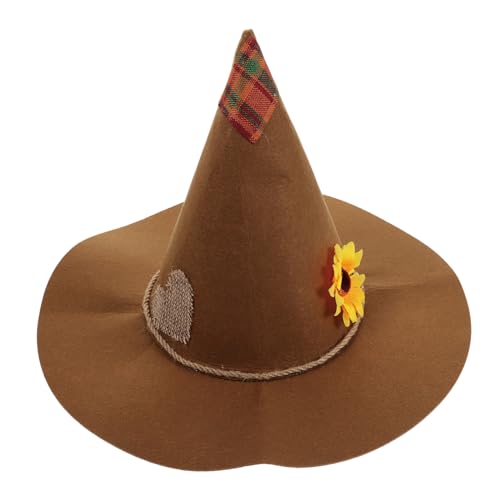 Baluue Stilvoller Halloween Hexenhut mit Sonnenblumen-design Filzmaterial und Rustikalem Juteseil Vielseitiges Cosplay-accessoire für Frauen Geeignet für Karneval Themenpartys und Baluue Stilvoller Halloween Hexenhut mit Sonnenblumen-design Filzmaterial und Rustikalem Juteseil Vielseitiges Cosplay-accessoire für Frauen Geeignet für Karneval Themenpartys und von Baluue