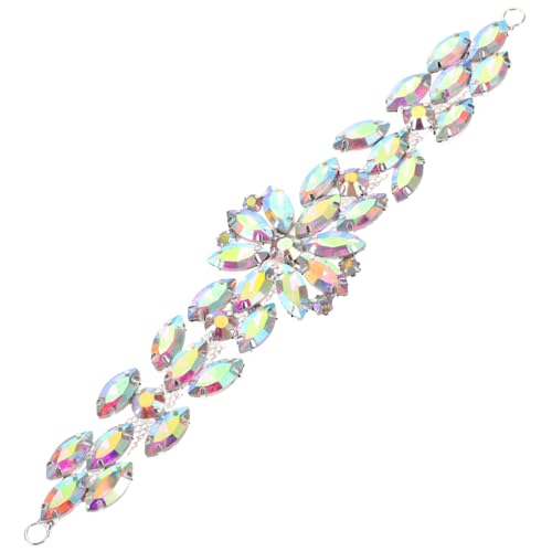Baluue Strass Applikation Hochzeit Gürtel Glitzer Patches für Brautkleider Schuhe Kleidung Dekoration Funkelnde Glassteine in Tropfenform Reparaturfähige Modeverzierung für Braut und von Baluue