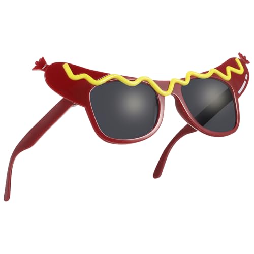Hot Dog Sonnenbrille, lustige Party-Make-up-Brille, dekorative Brillen für Urlaub, Geburtstag, Halloween, Karneval und Maskerade, Partygeschenke von Baluue