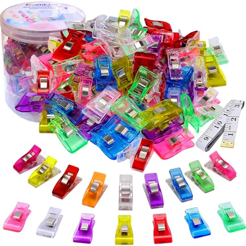 BamLue 100 Stück – praktische Halterung für einfachere Näh-Clips, mehrfarbig zum Nähen, Basteln, Häkeln und Stricken, Allzweck-Klemmen, Stoff-Clips, Büroklammern, Blinder Clips BamLue 100 Stück – praktische Halterung für einfachere Näh-Clips, mehrfarbig zum Nähen, Basteln, Häkeln und Stricken, Allzweck-Klemmen, Stoff-Clips, Büroklammern, Blinder Clips von BamLue