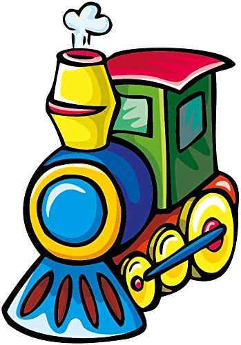 Bambinella® Aufbügler - Eisenbahn – gedruckte Velour/Flock Applikation zum selbst Aufbügeln in 3 Größen von Bambinella