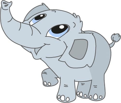 Bambinella® Aufbügler - Motiv: Elefant – gedruckte Velour/Flock Applikation zum selbst Aufbügeln auf Baumwolle, Baumwollmischgewebe und Polyester. von Bambinella