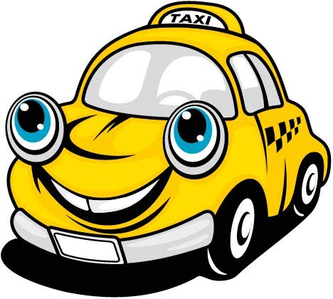 Bambinella® Aufbügler -Motiv: Taxi – gedruckte Velour/Flock Applikation zum selbst Aufbügeln in 3 Größen von Bambinella