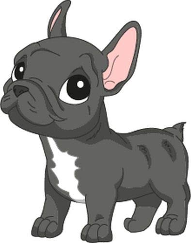Bambinella® Bügelbild Aufbügler – Hund French Bulldog – gedruckte Velour/Flock Applikation zum selbst Aufbügeln auf Baumwolle, Baumwollmischgewebe und Polyester. von Bambinella