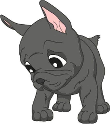 Bambinella® Bügelbild Aufbügler – Hund French Bulldog – gedruckte Velour/Flock Applikation zum selbst Aufbügeln auf Baumwolle, Baumwollmischgewebe und Polyester. von Bambinella