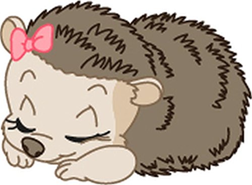 Bambinella® Bügelbild Aufbügler - Igel Mädchen – gedruckte Velour/Flock Applikation zum selbst Aufbügeln auf Baumwolle, Baumwollmischgewebe und Polyester. von Bambinella