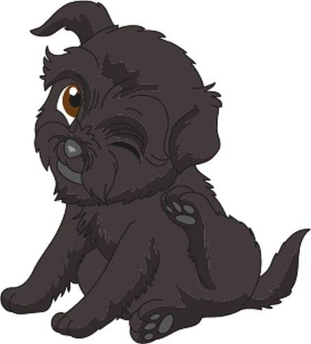 Bambinella® Bügelbild Aufbügler - gedruckte Velour/Flock Applikation zum selbst Aufbügeln - Motiv: Affenpinscher - Hund von Bambinella