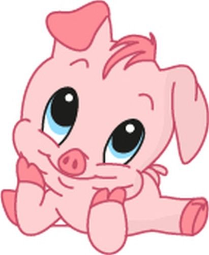 Bambinella® Bügelbild Aufbügler - gedruckte Velour/Flock Applikation zum selbst Aufbügeln - Motiv: Baby Schwein Piggy von Bambinella