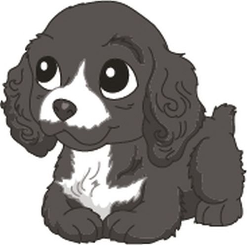 Bambinella® Bügelbild Aufbügler - gedruckte Velour/Flock Applikation zum selbst Aufbügeln - Motiv: Hund Cocker Spaniel von Bambinella