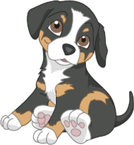 Bambinella® Bügelbild Aufbügler - gedruckte Velour/Flock Applikation zum selbst Aufbügeln - Motiv: Hund Entlebucher Sennenhund von Bambinella