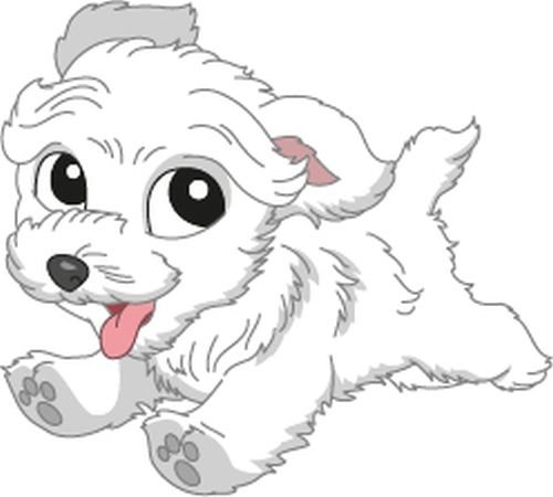 Bambinella® Bügelbild Aufbügler - gedruckte Velour/Flock Applikation zum selbst Aufbügeln - Motiv: Hund Malteser von Bambinella