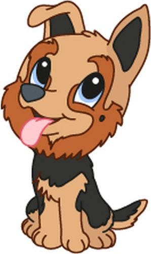 Bambinella® Bügelbild Aufbügler - gedruckte Velour/Flock Applikation zum selbst Aufbügeln - Motiv: Hund Schäferhund - von Bambinella