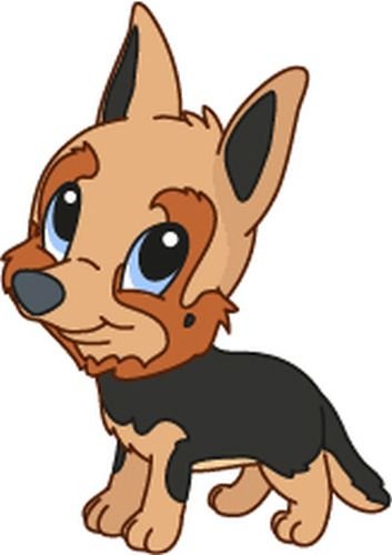 Bambinella® Bügelbild Aufbügler - gedruckte Velour/Flock Applikation zum selbst Aufbügeln - Motiv: Hund Schäferhund - von Bambinella