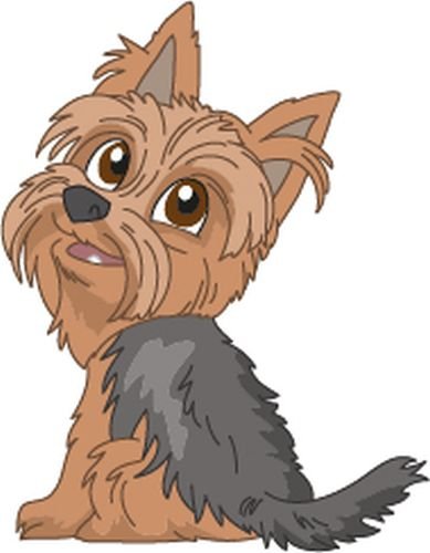 Bambinella® Bügelbild Aufbügler - gedruckte Velour/Flock Applikation zum selbst Aufbügeln - Motiv: Hund super süßer Yorkshire Terrier von Bambinella
