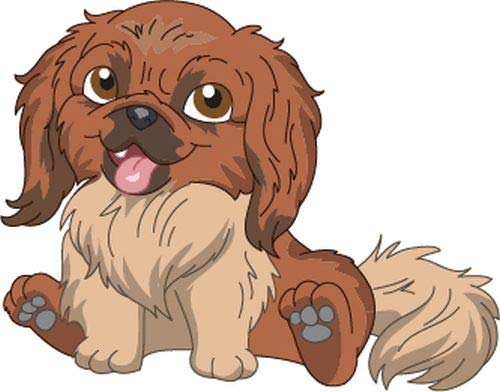 Bambinella® Bügelbild Aufbügler - gedruckte Velour/Flock Applikation zum selbst Aufbügeln - Motiv: Pekinese - Hund von Bambinella