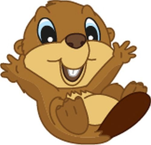 Bambinella® Motiv: Biber - Sticker - Klebesticker aus PVC-Folie - nur für glatte Oberflächen. Größe ca. 10cm - kurze Seite gemessen (max. 15cm lange Seite gemessen). von Bambinella