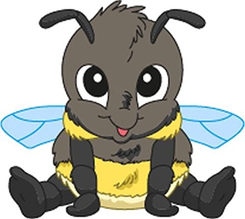 Bambinella® XL - Klebesticker - Motiv: Hummel Insekt - Hergestellt in eigener Werkstatt in Deutschland von Bambinella