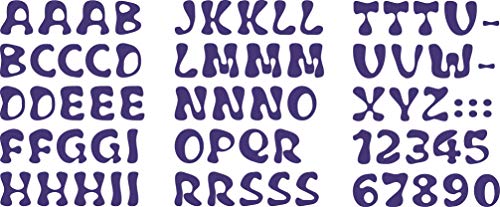 Bambinella Buchstaben zum selbst Aufbügeln aus Velour/Flock - ABC und Ziffern (wie abgebildet) - Höhe: ca. 2,4 cm von Bambinella