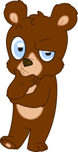 Bambinella - Bügelbild Aufbügler - Motiv: Bär Emotionen - gedruckte Applikation aus Velour-/Flockfolie zum selbst Aufbügeln in 3 Größen von Bambinella